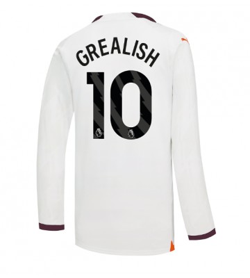 Manchester City Jack Grealish #10 Koszulka Wyjazdowych 2023-24 Długi Rękaw